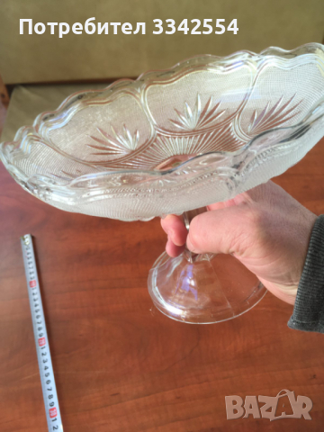 ФРУКТИЕРА СЪД СТЪКЛЕН РЕЛЕФ ДЕБЕЛОСТЕНЕН ОТ СОЦА, снимка 6 - Други - 36268524