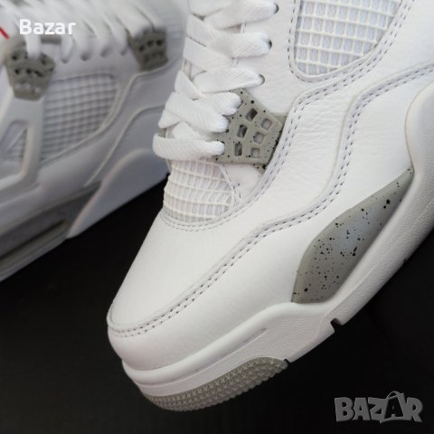 Nike Air Jordan 4 Retro White Oreo Нови Оригинални Обувки Размер 41 Номер Бели , снимка 4 - Кецове - 41681464
