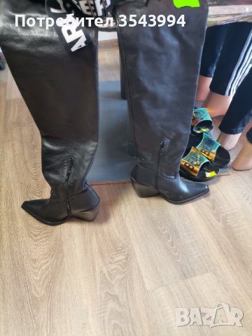 Дамски кожени ботуши зара, снимка 2 - Дамски ботуши - 39671614