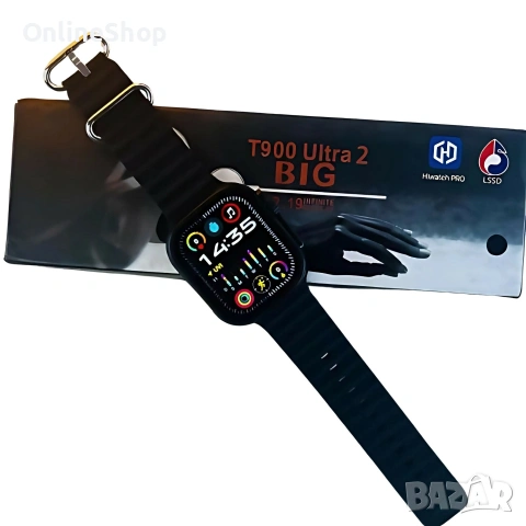 Смарт часовник T900 Ultra 2, Bluetooth разговори, Известия, Крачки, снимка 10 - Мъжки - 53300940