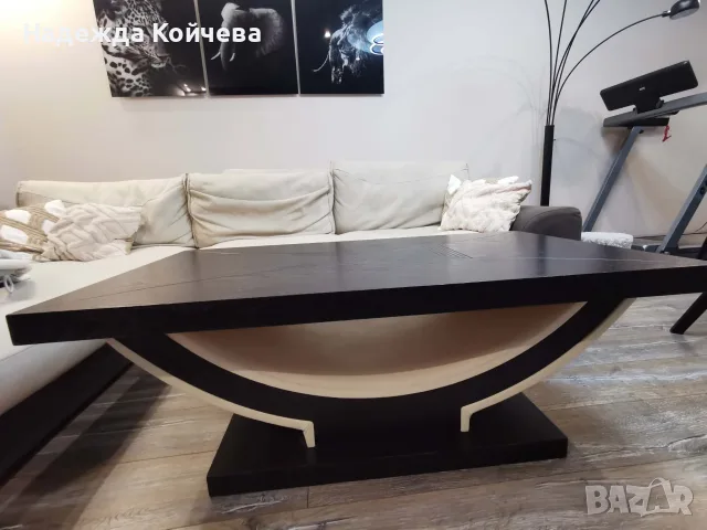 Холна маса венге с кожа