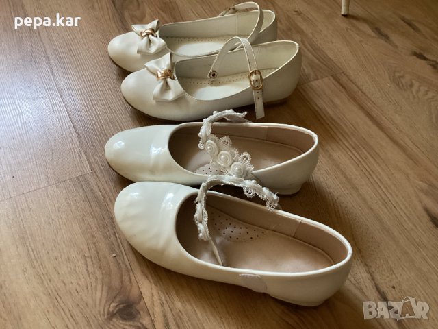 Nelli Bly,маркови бели официални обувки №34,стелка 22 ,2 модела, снимка 4 - Детски сандали и чехли - 42123831