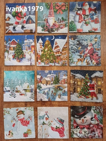 Коледни пана украсени със сняг