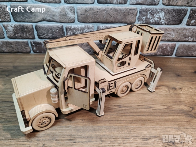 Дървен модел на камион – Вишка / Автовишка – Craft Camp, снимка 15 - Коли, камиони, мотори, писти - 52774936