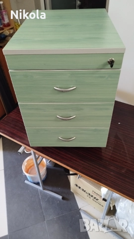 Офис шкаф с три чекмеджета на колела - контейнер за бюро резидав с ключ, снимка 17 - Шкафове и рафтове - 51437181