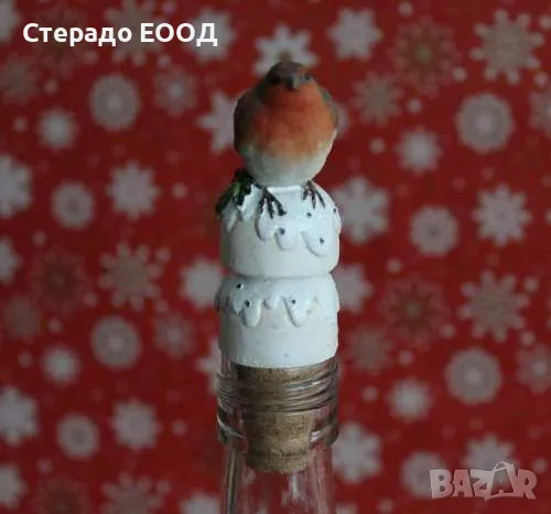 ПРАЗНИЧНА ЗАПУШАЛКА ЗА БУТИЛКА, снимка 3 - Декорация за дома - 47855763