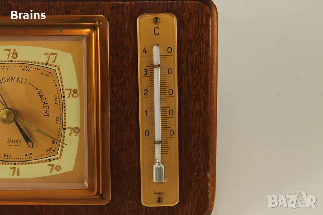 Стар Немски Барометър Термометър LUFFT GENIA 1960's, снимка 5 - Антикварни и старинни предмети - 49815173