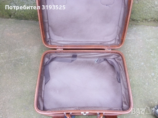 Пътнически кожен куфар , снимка 3 - Куфари - 52773819