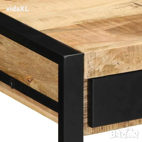 vidaXL Бюро 100x50x75 cm Масивна груба дървесина Манго, снимка 5 - Бюра - 56147527