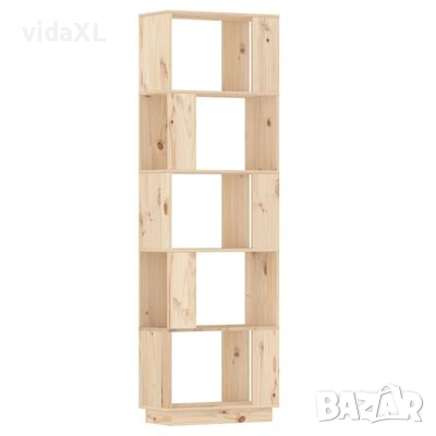 vidaXL Библиотека/разделител за стая, 51x25x163,5 см, бор масив(SKU:814044, снимка 1