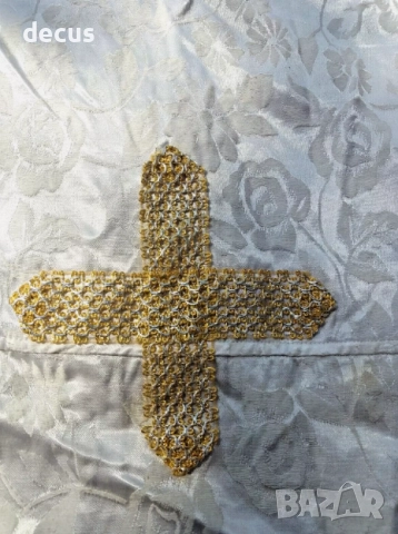 Старо християнско свещеническо облекло - Стихар, 19-20 век, снимка 2 - Антикварни и старинни предмети - 51463354