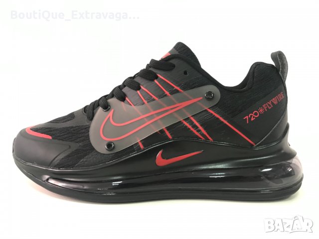 Мъжки маратонки Nike Air Max 720 Flywire Black/Red !!!, снимка 3 - Маратонки - 34183130