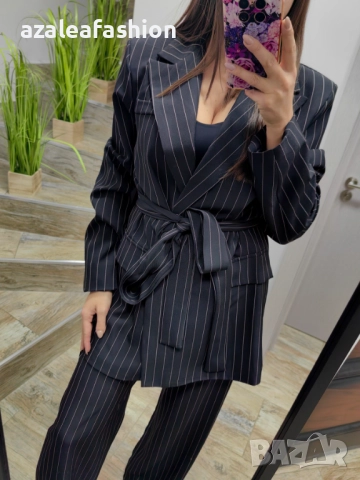 Костюм райе черен, снимка 2 - Костюми - 52801187
