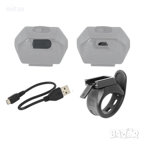 Предна LED светлина за велосипед фар FORCE BUG 400LM USB, черен, снимка 2 - Аксесоари за велосипеди - 42085470