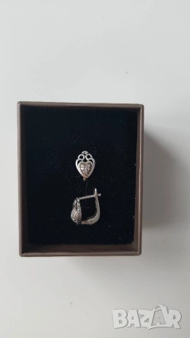 Детски сребърни обици , снимка 4 - Колиета, медальони, синджири - 53132992