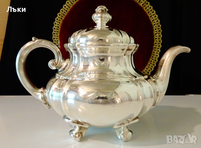 Чайник,кана WMF,посребрен порцелан,барок. , снимка 1 - Антикварни и старинни предмети - 41612080