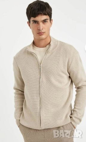 Мъжка жилетка с цип Defacto, снимка 3 - Суичъри - 52632368