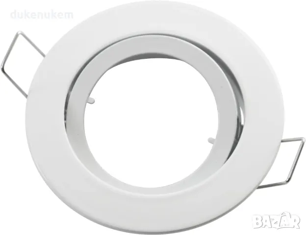 НОВ! Комплект от 10 бели алуминиеви рамки за вграждане – въртящи се, снимка 3 - Лед осветление - 50281073