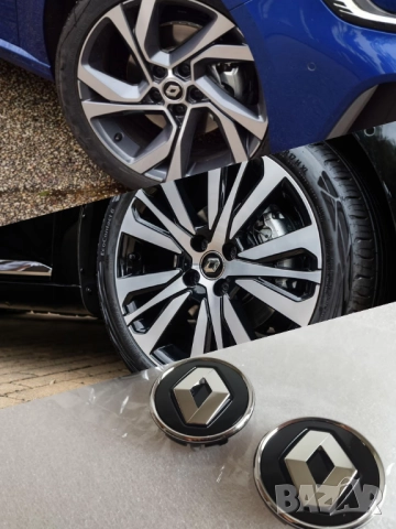 Комплект 4 броя капачки за джанти Renault 57мм – Clio 4 Megane Twingo Koleos, снимка 2 - Аксесоари и консумативи - 52872362
