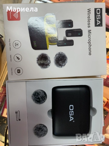 Комплект от 2 професионални безжични микрофона OSA K6 с калъф за зареждане, снимка 2 - Друга електроника - 53438018