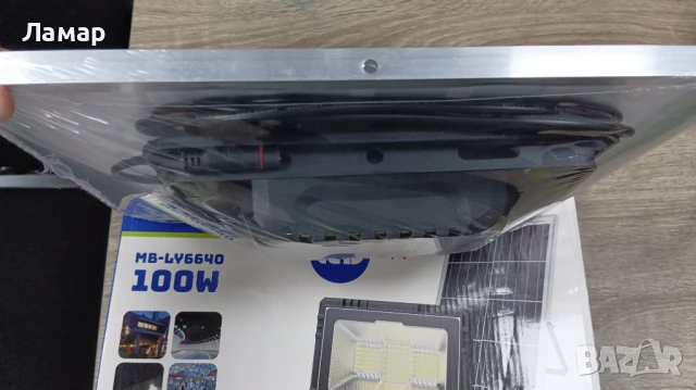 Соларен LED ЛЕД прожектор, панел, дистанционно, външен монтаж 100W 200W 400W 600W, снимка 3 - Соларни лампи - 38145970