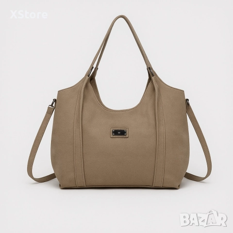 Дамска чанта от еко велур и к. – елегантен и практичен модел (бордо), снимка 15 - Чанти - 52571990