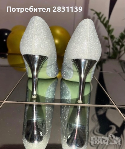 Блестящи обувки на ток, снимка 3 - Дамски обувки на ток - 52518699