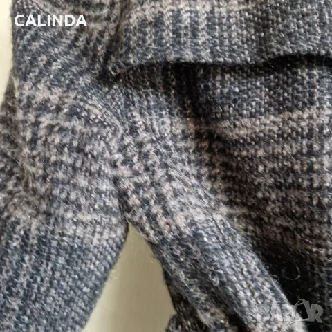 Мango вълнено сако с колан карирано, снимка 7 - Сака - 49633899