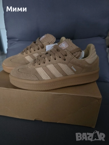Бежови велурени маратонки Adidas Samba 38н., снимка 4 - Маратонки - 52314591
