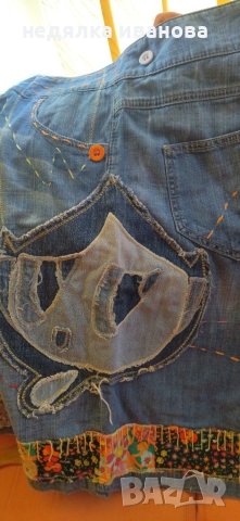 Ефектна дънкова пола, снимка 3 - Поли - 41612576