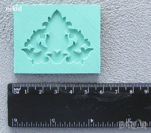 Малък орнамент тип пламък силиконов молд форма декор