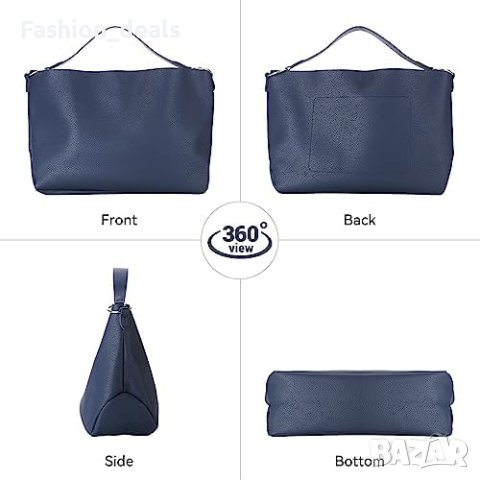 Нова Модерна дамска чанта Tote PU кожа в синьо ежедневна през рамо, снимка 7 - Чанти - 42530922