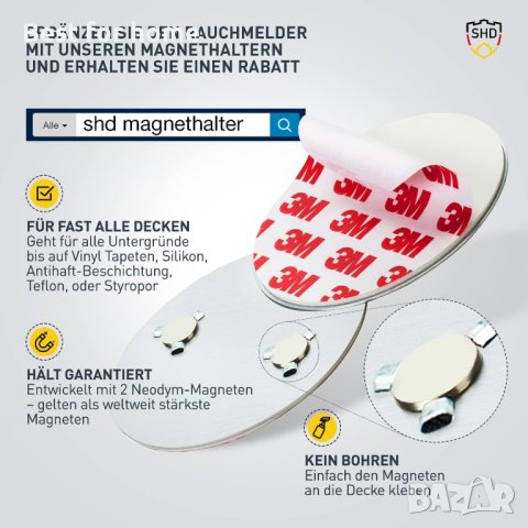 Детекторът за дим DOF19 от SHD на oneConcept, снимка 2 - Друга електроника - 42740319