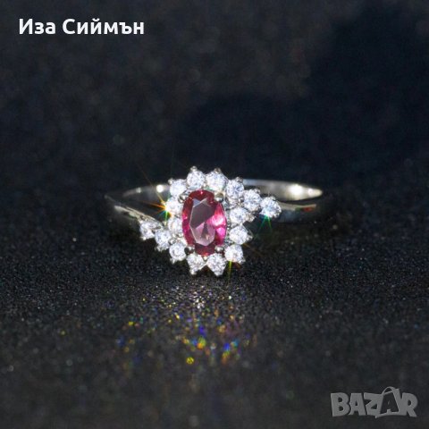 Нежни сребърни пръстени - смарагд, сапфир, аметист и рубин, снимка 3 - Пръстени - 34253661