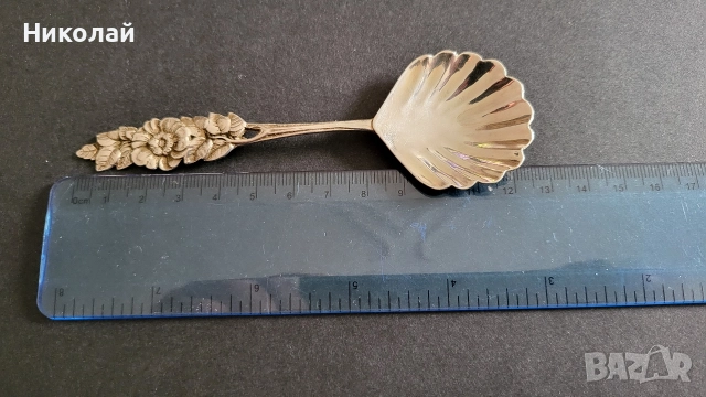 Много красива сребърна лъжичка, лъжица , снимка 7 - Антикварни и старинни предмети - 52997163