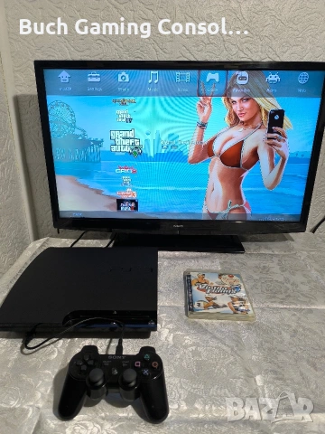 PlayStation 3 Slim CECH-2504B / 320GB / CFW / 20 Игри , В перфектно състояние!