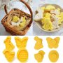 Резци за сладки с бутало Пиле, яйце, заек, пеперуда 4 бр/к-кт, снимка 1 - Форми - 44276321