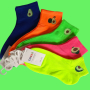 Дамски/юношески спортни чорапи с авокадо в неонови цветове, снимка 2
