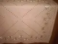 Ръчно бродирана  памучна покривка каре, снимка 3