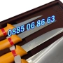 Комплект от професионални месарски ножове и сатър 5 части + брус, снимка 5