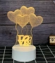 Холограмна 3D LED нощна лампа, 4W, 220V, снимка 5