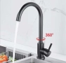 Кухненски въртящ се черен смесител, снимка 6