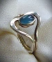 Сребърен пръстен с аквамарин, снимка 3