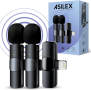 Безжичен микрофон ASILEX за iPhone, мини микрофон - 2 бр.