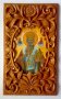 Икона ” Свети Никола ”, дърворезба, иконопис, уникат, снимка 1 - Икони - 19301711