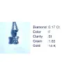 Златнo колие с диаманти 0,17Ct. чистота:SI 50см. модел:42920-1, снимка 3