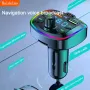 CAR Bluetooth FM трансмитер,волтметър, 7 LED светлини, 2xUSB + TYPE C, Q7, снимка 2