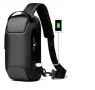 Мъжка чанта за през рамо Crossbody с USB зареждане, водоустойчива и с противокраден джоб, снимка 1
