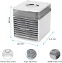 Мини въздушен охладител Basein Nexfan-01 air cooler 10W 3 скорости вентилатор с вода LED светлини пр, снимка 5