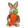 Великденскa декорация, Заек с морков, 29см, Многоцветна, снимка 1
